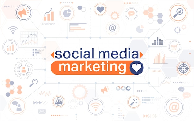 Banner web orizzontale di social media marketing