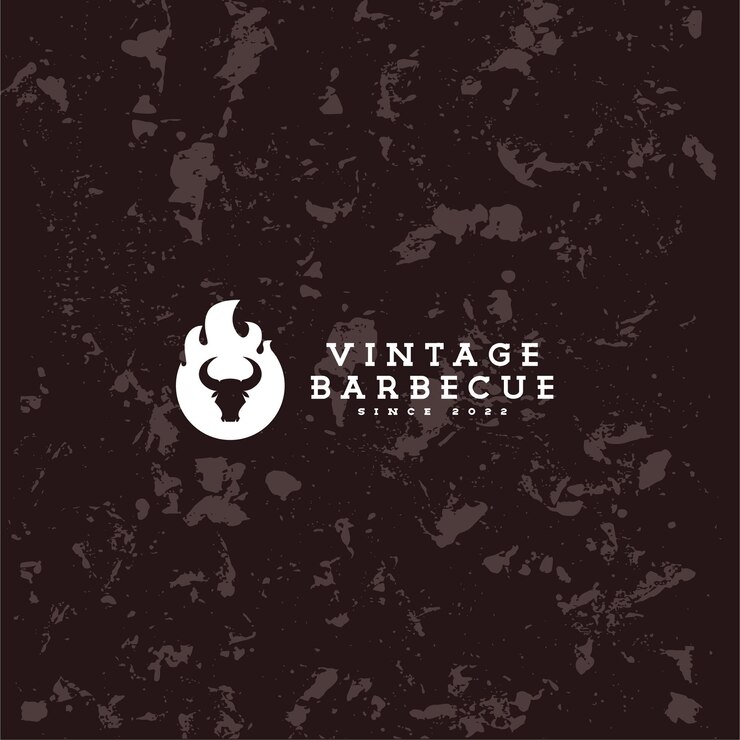 Barbecue Cow Head Brand Logo design