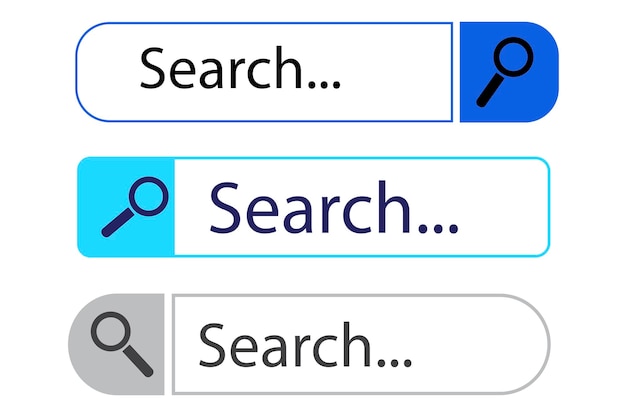 Barra di ricerca Web Icona vettore per sito Web Campo per collegamenti Internet Interfaccia desktop