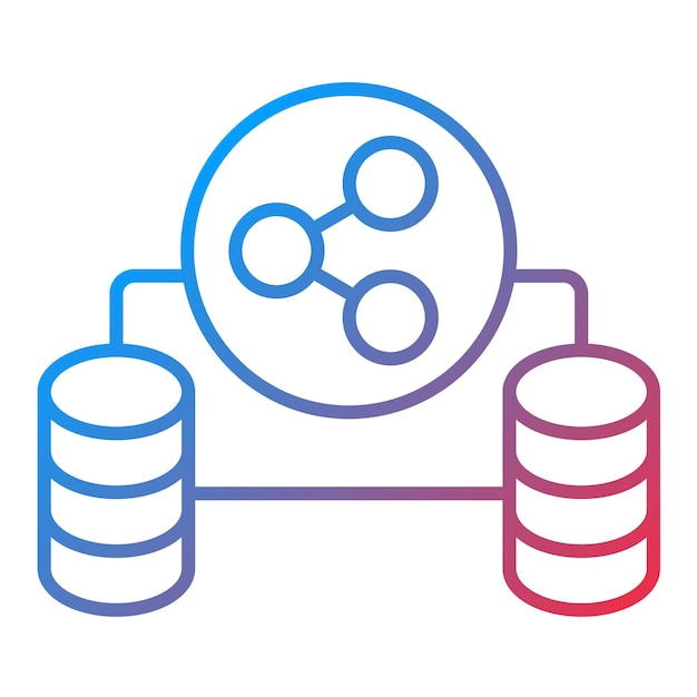 Base di dati Immagine vettoriale di icone di condivisione Può essere utilizzata per Web Hosting
