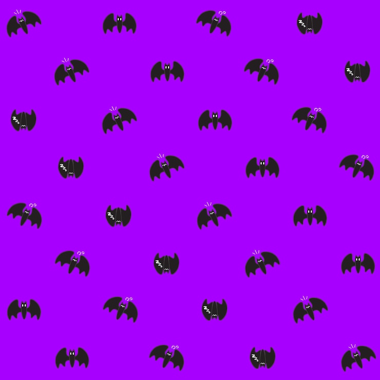 Vettore bat silhouette vector pattern senza cuciture