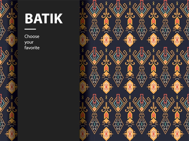 batik etnico vettore modello indonesiano moda senza cuciture tessile vintage astratto cultura piatta arte