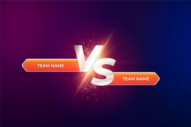 Vettore battaglia contro vs futuristico confronto astratto neon style sfondo vettoriale download