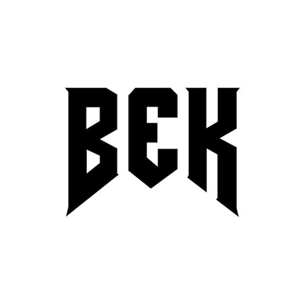 BEK letter logo design per l'azienda tecnologica BEK logo design combinazione di colori bianco e nero BEK logo BEK vettore BEK design BEK icona BEK alfabeto BEK tipografia logo design