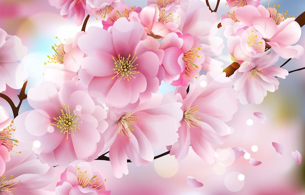 Bel concetto di fiore di ciliegio