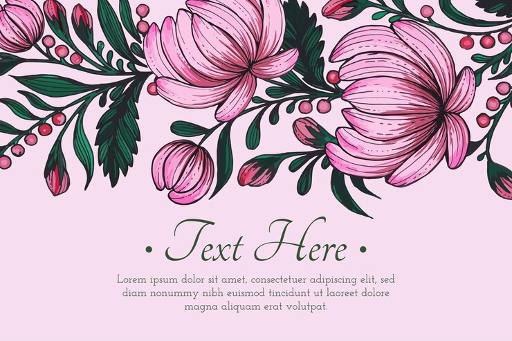Vettore bella carta con composizione di fiori carta cornice floreale