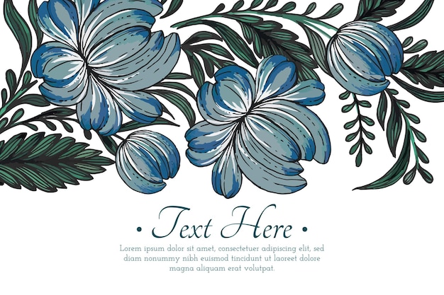 Bella carta con composizione di fiori carta cornice floreale