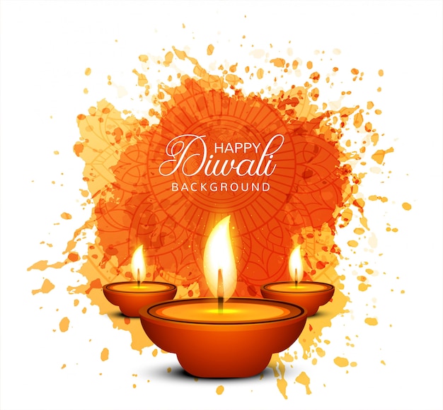 Bella cartolina d&#39;auguri per il festival della celebrazione di diwali