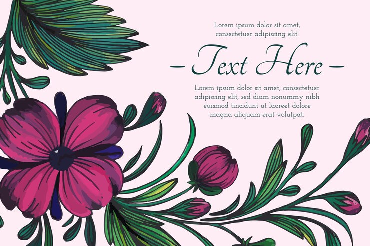 Vettore bella composizione di fiori cornice floreale card