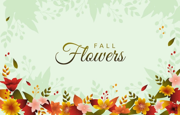 Bella Cornice Caduta Di Fiori Caduti Autunno Estate