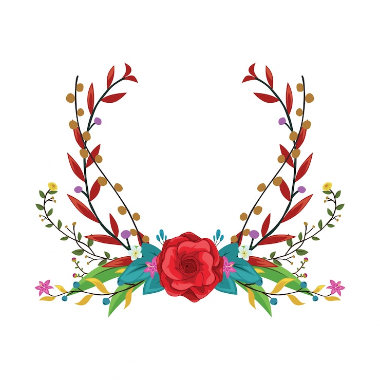 Vettore bella decorazione floreale