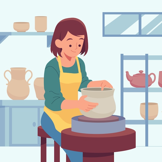 Bella illustrazione di ceramica
