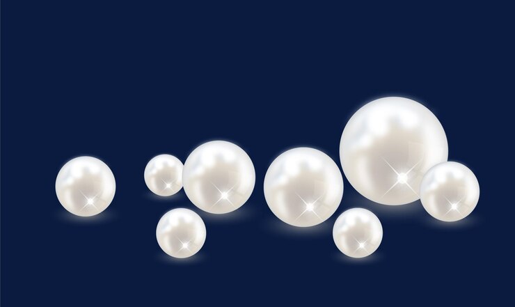 Bella illustrazione realistica di un insieme di perle