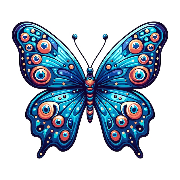 bella illustrazione vettoriale di farfalla