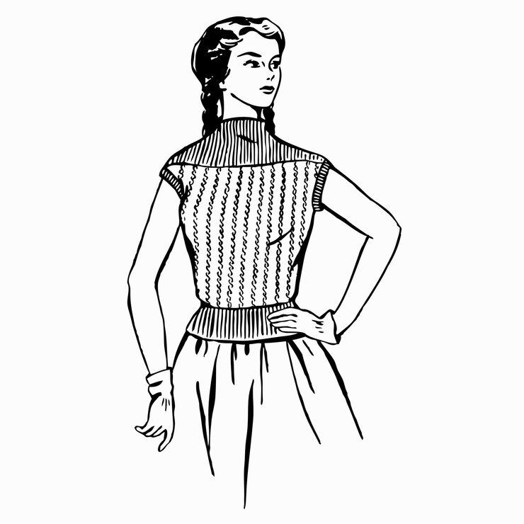 Vettore bella ragazza alla moda