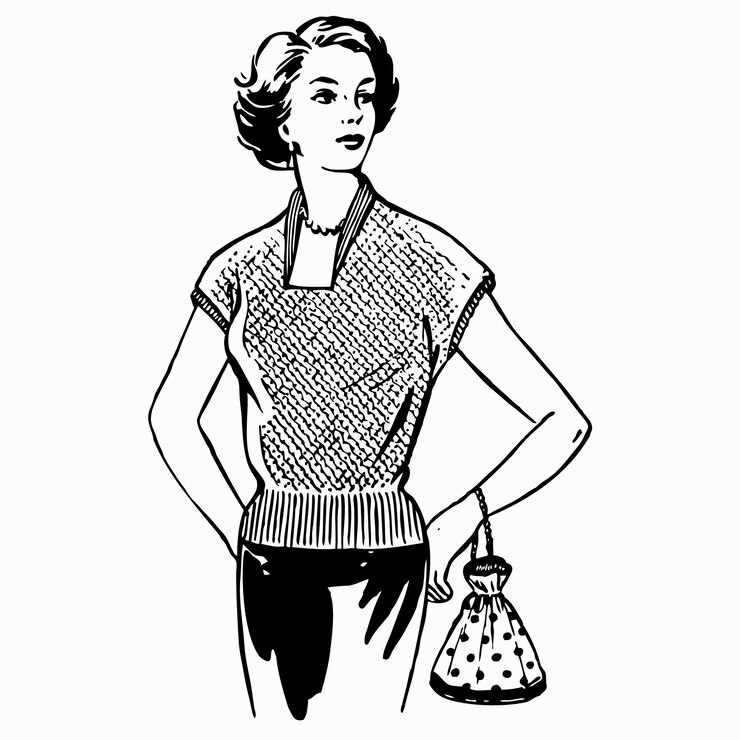Vettore bella ragazza alla moda