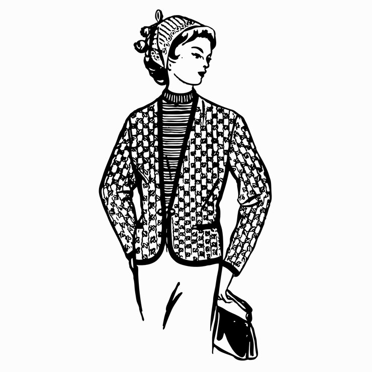 Vettore bella ragazza alla moda