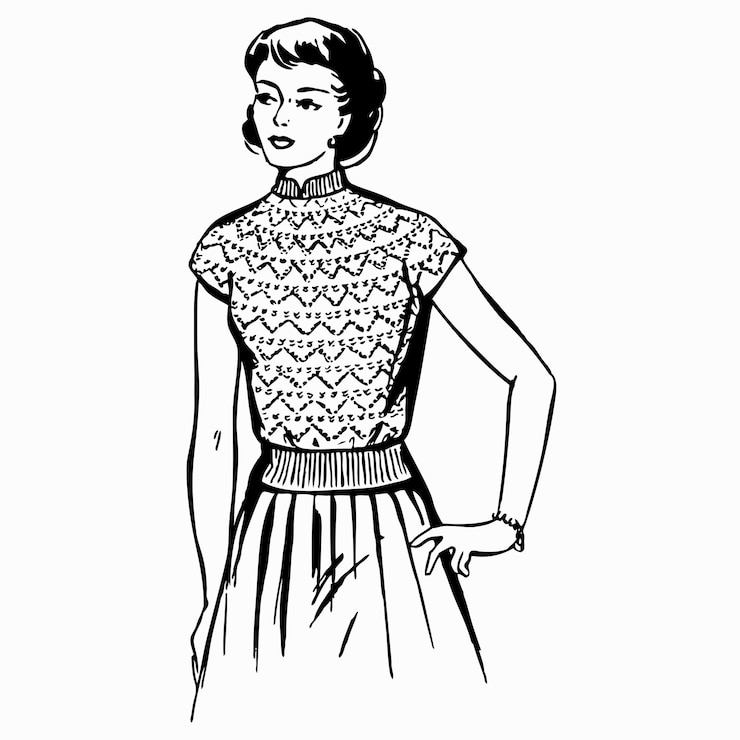 Vettore bella ragazza alla moda