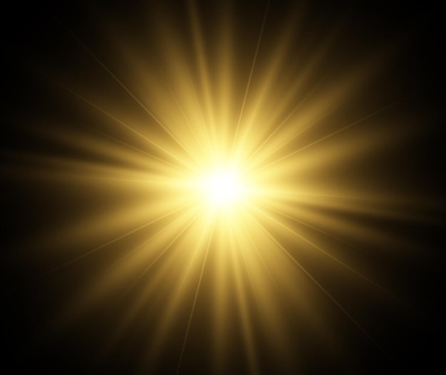 Bella stella luminosa. illustrazione di un effetto di luce