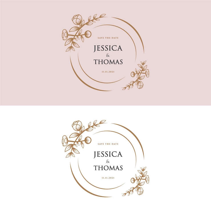 Vettore bellezza femminile disegnata a mano e cornice del logo botanico floreale per la cura della pelle e dei capelli del salone spa