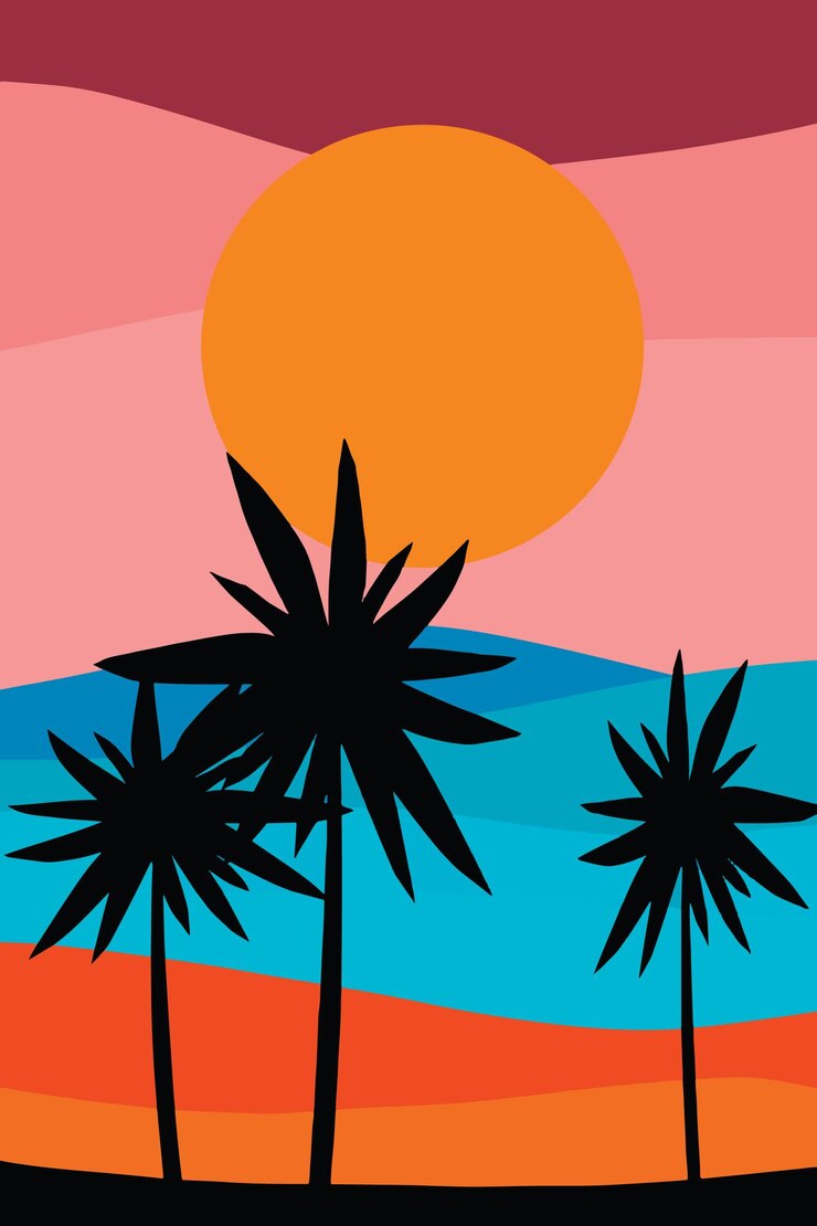Bellissima illustrazione vettoriale di montagna