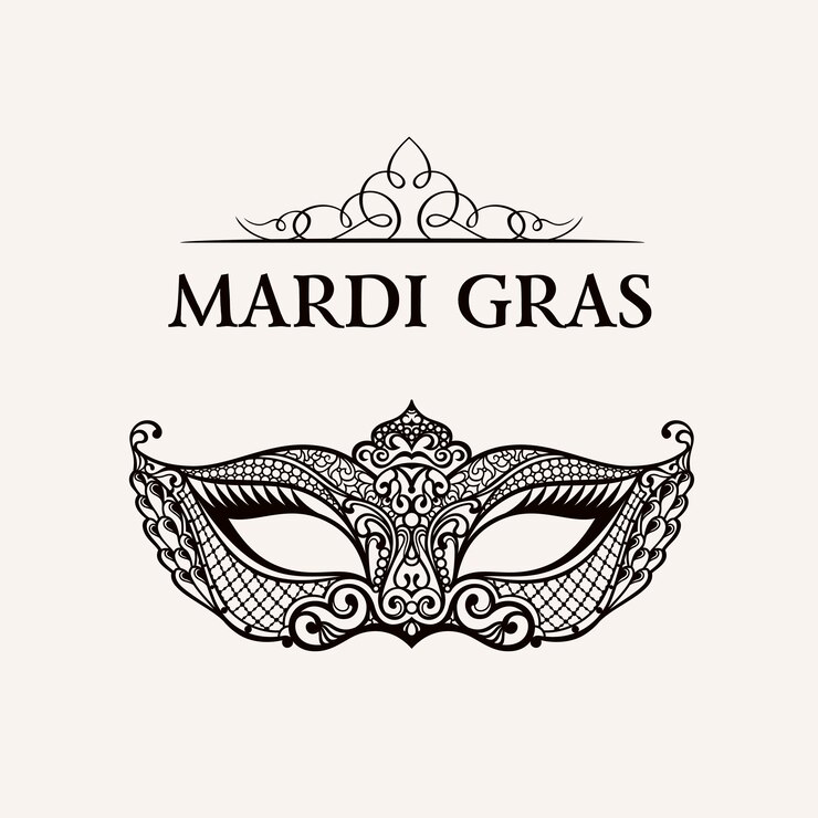 Vettore bellissima maschera di pizzo. illustrazione di mardi gras