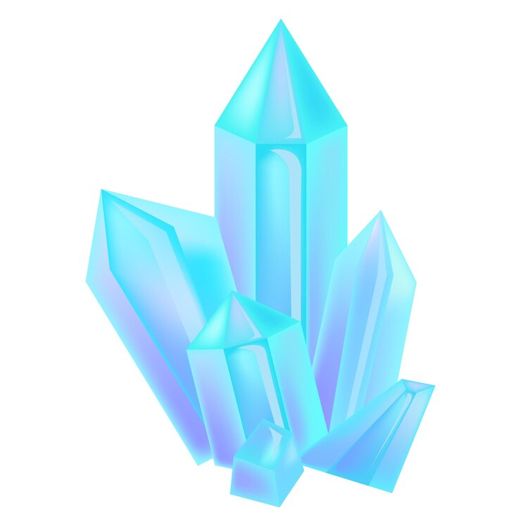 Vettore bellissimi cristalli, logo, icona, isolato, vettore, geometrico.