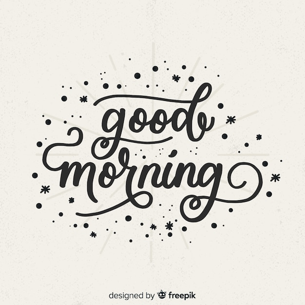 Bellissimo buongiorno lettering sfondo