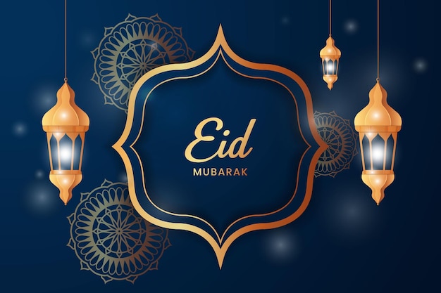Bellissimo design di saluto islamico eid mubarak