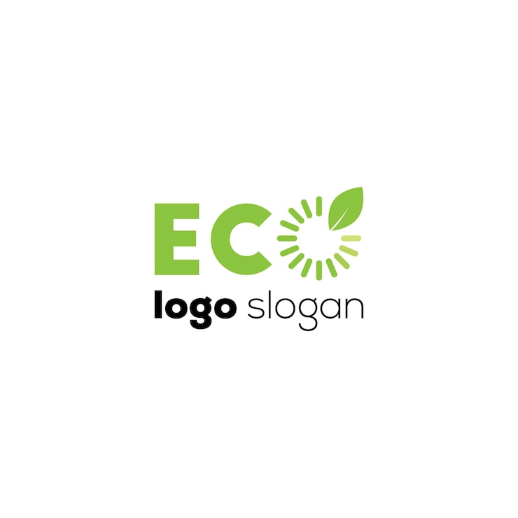 Vettore bellissimo e moderno logo eco verde