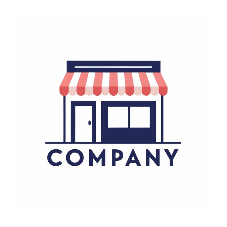 Vettore bellissimo e unico logo design per e-commerce e società di vendita al dettaglio