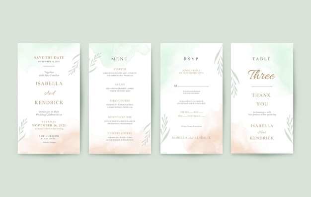 Bellissimo modello di invito matrimonio verticale