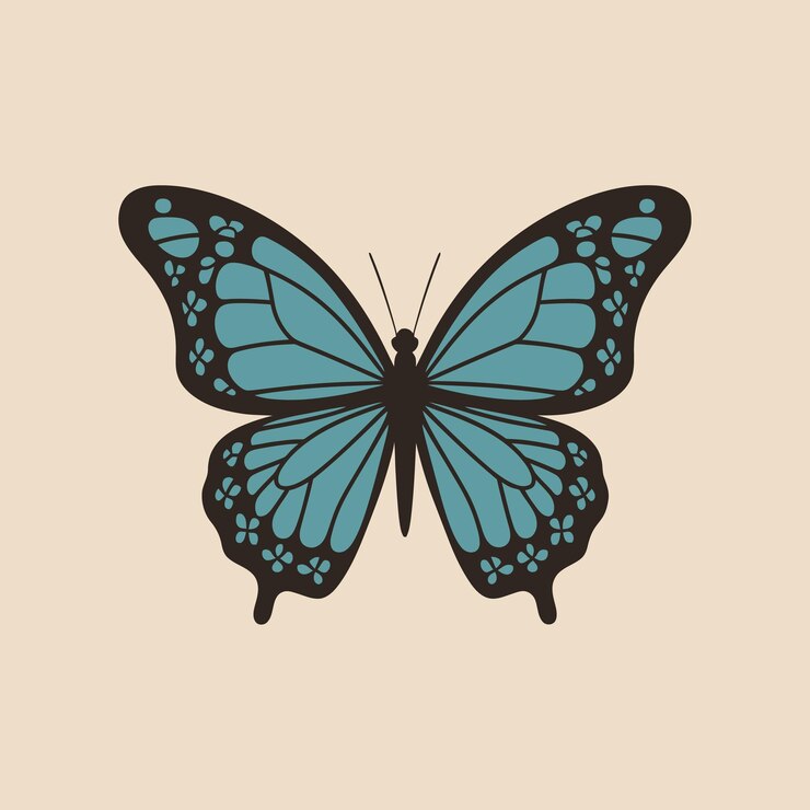 Bellissimo modello di logo farfalla