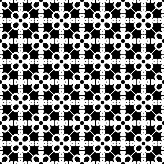 Bellissimo modello tradizionale indiano senza cuciture in bianco e nero con design minimalista