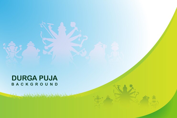 Bellissimo sfondo di banner decorativo per la felice festa di Durga Puja