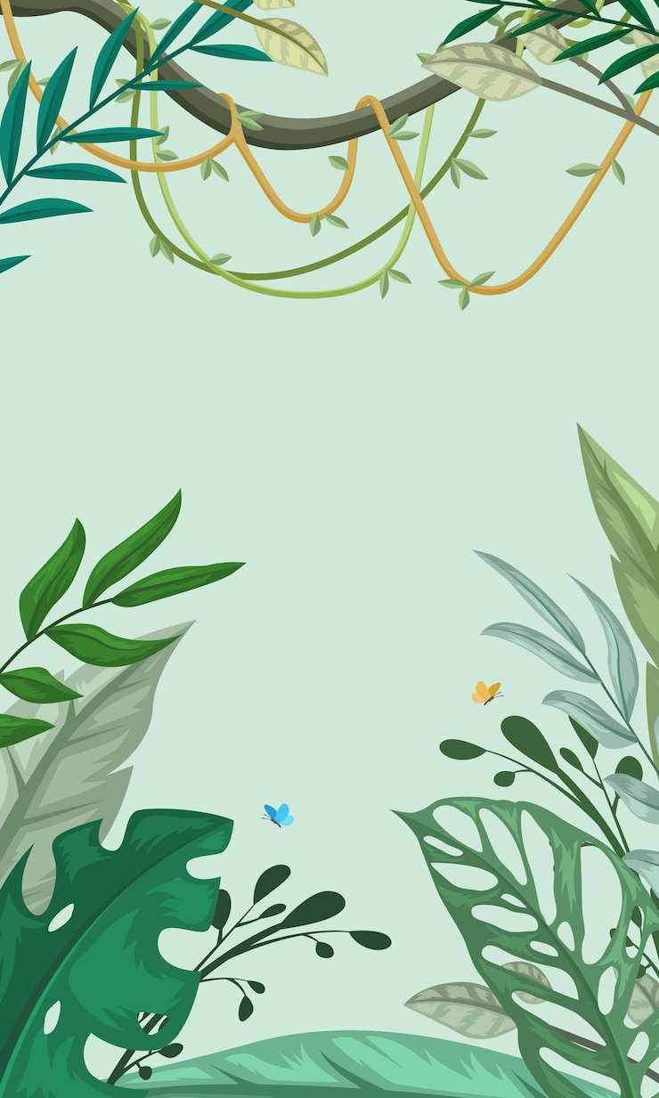 Vettore bellissimo sfondo fogliame giungla foglie tropicali cornice illustrazione vettoriale