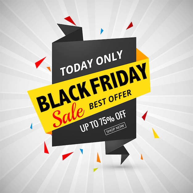Bello disegno astratto dell&#39;insegna del manifesto di vendita di Black Friday