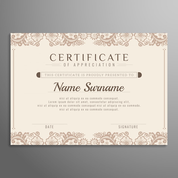 Bello fondo astratto di progettazione del certificato