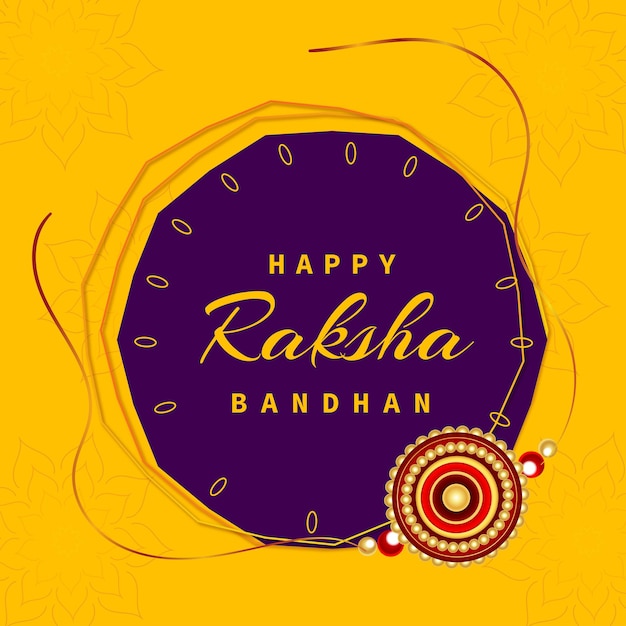 Bello vettore libero della cartolina d'auguri stupefacente di Raksha Bandhan