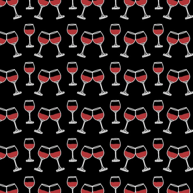 Bevanda di champagne in vetro modello senza cuciture vettore