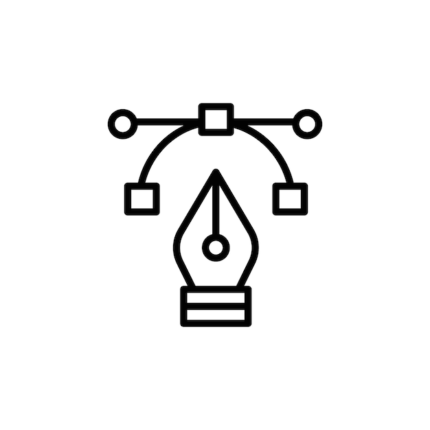 Bezier Icon Set Pen Curve SVG Graphics Design Vector Symbol Illustrator Cursore Segno modificabile