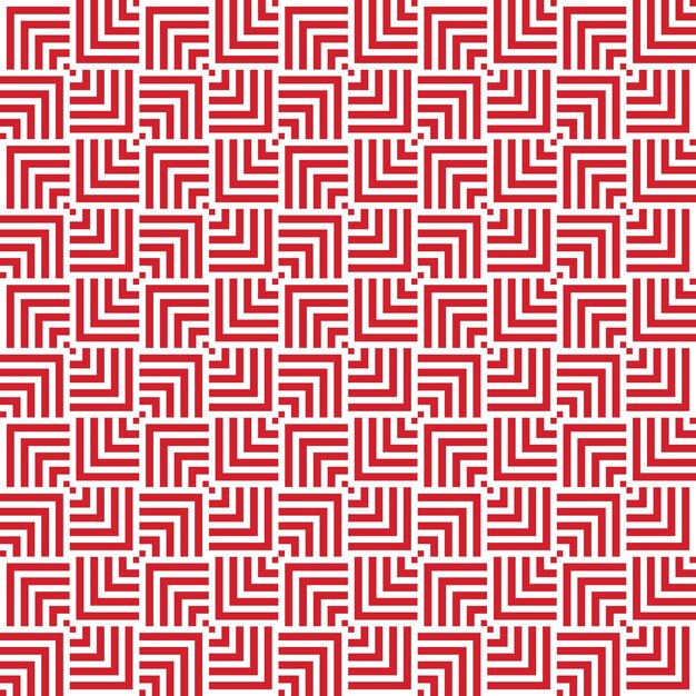 Bianco e rosso modello di quadrati geometrici sovrapposti senza cuciture astratte