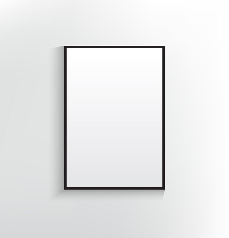 Vettore bianco poster frame board mockup modello vuoto presentazione business