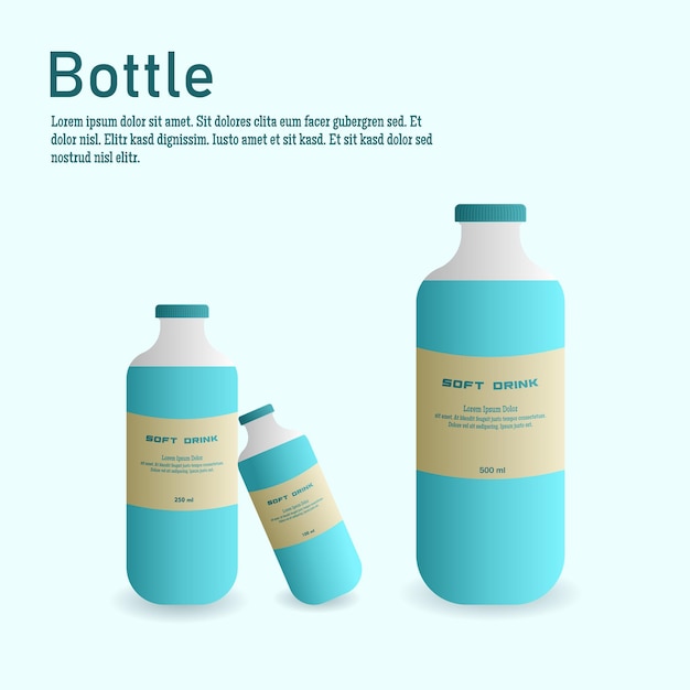 Bicchiere mockup in alluminio Bottiglia con bottiglia d'acqua mockup vettoriale realistica di colore giallo verde