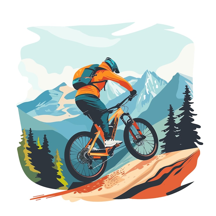 Vettore biciclette da montagna off-road 33