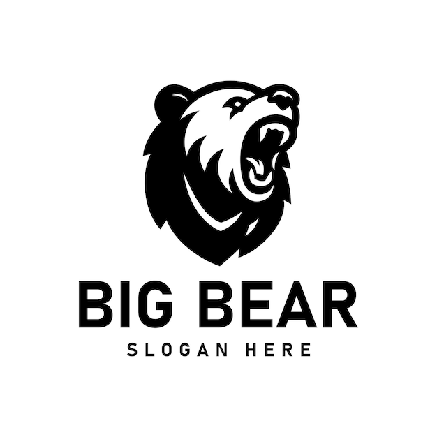Big Bear Logo Design Mascot Vector Scarica gratuitamente
