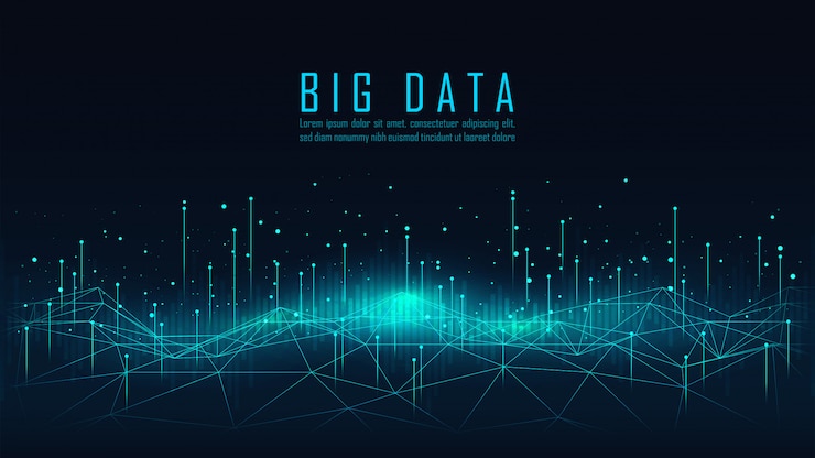 Vettore big data background