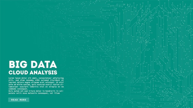 Big Data cloud computing Visualizzazione Blockchain Schema astratto del circuito stampato