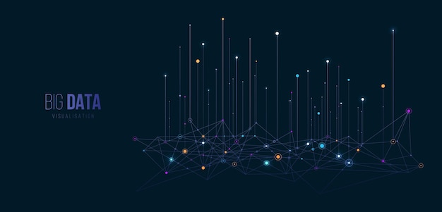 Big data informazione visiva contesto concetto di rete sociale contesto vettoriale di connessione