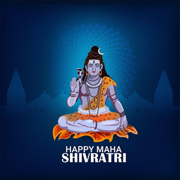 Biglietto d'auguri del festival indù Maha shivratri
